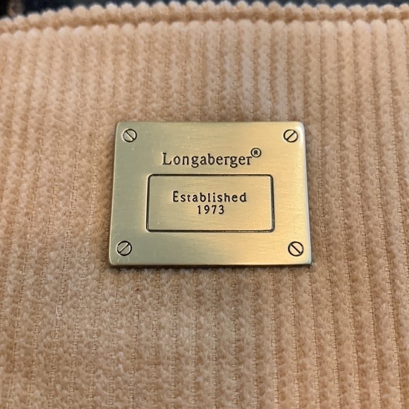 Longaberger plaid and striped gift bag lunch tote vintage corduroy quilted lined - Picture 9 of 12